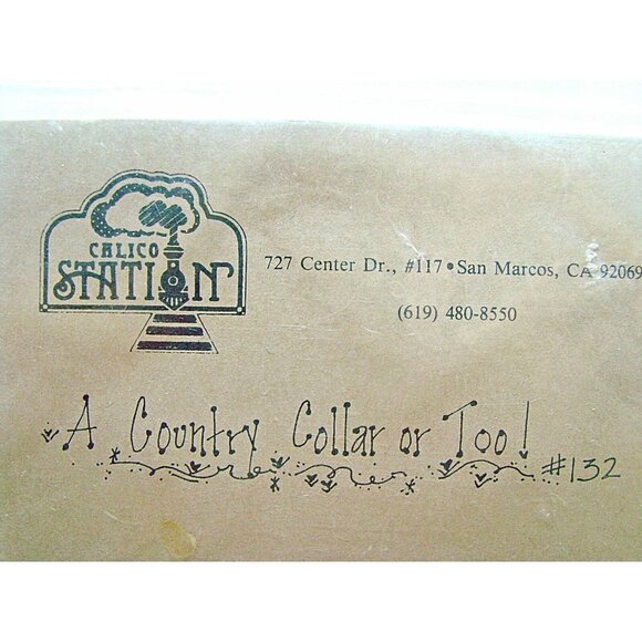 Vintage 1992 Calico Station Patterns A Country Collar Or Tool #132 - Picture 5 of 11